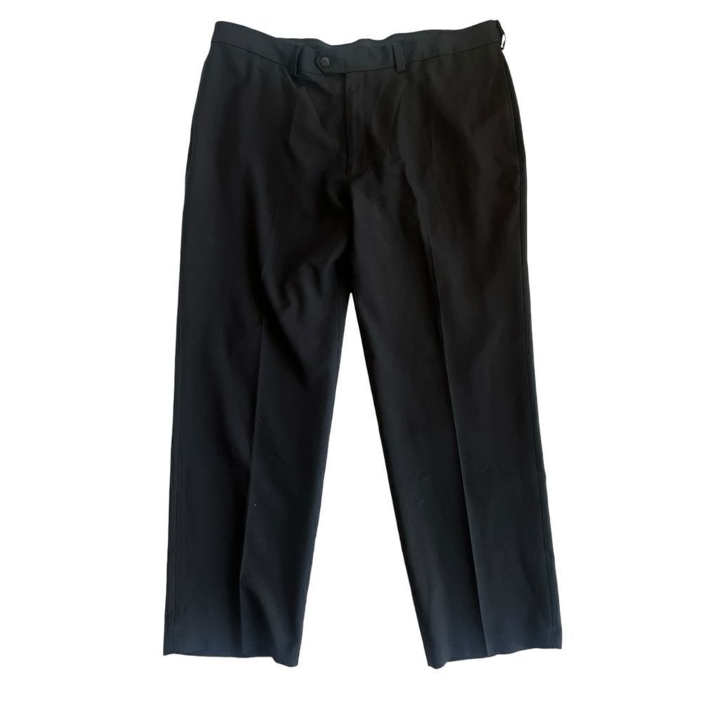 Haggar Classic Fit Expandable Waistband Black Pants Slacks 40 X 30